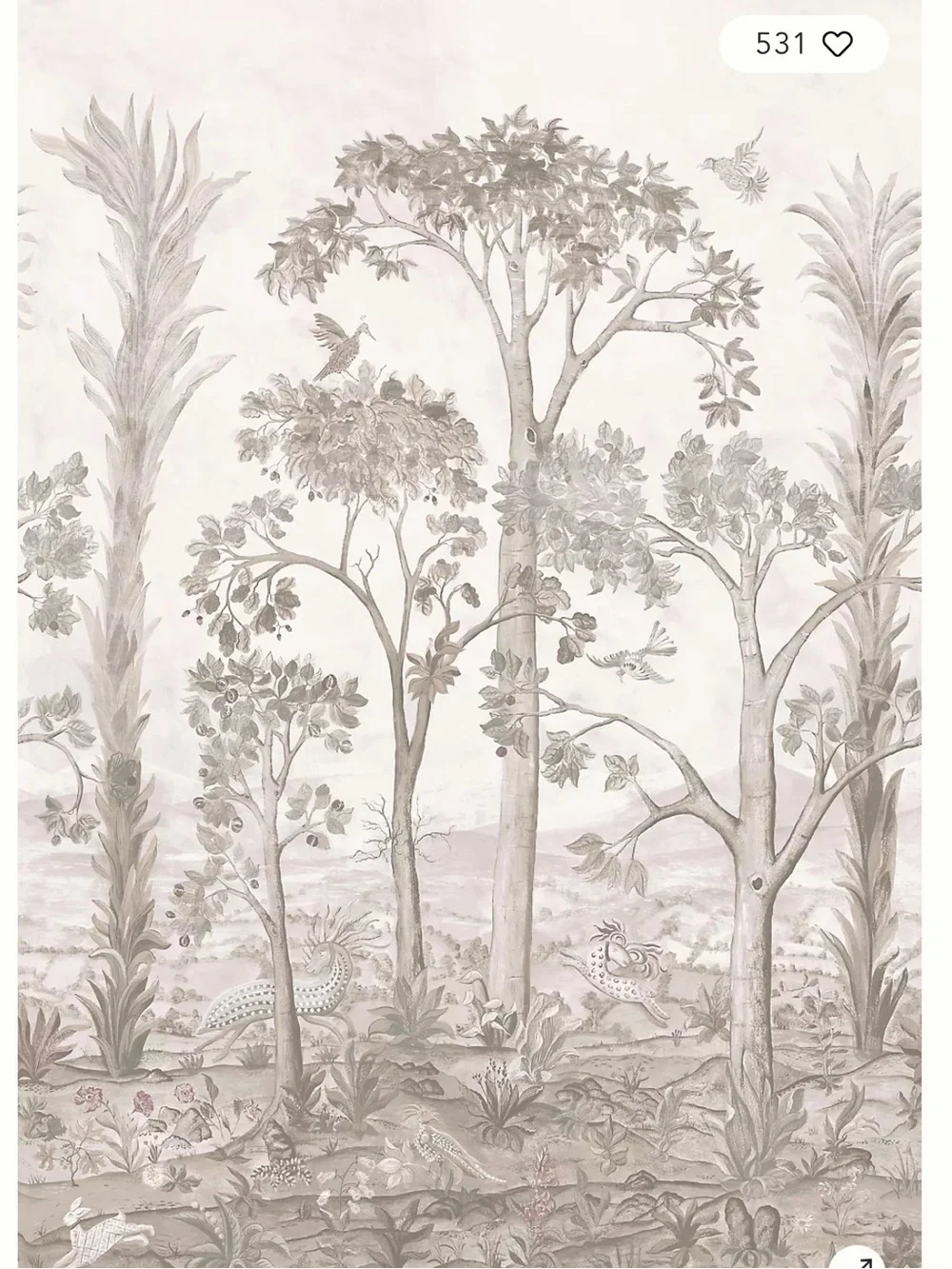 New Anthropologie GP&J Baker Kit Kemp Tall Trees Mural Wallpaper